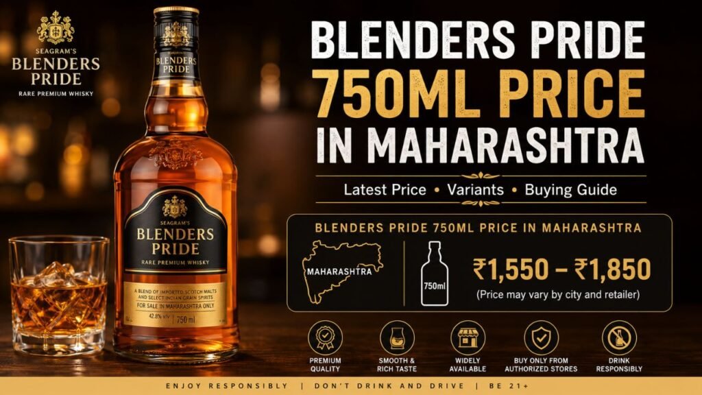 Blenders Pride 750ml Price in Maharashtra (2026)