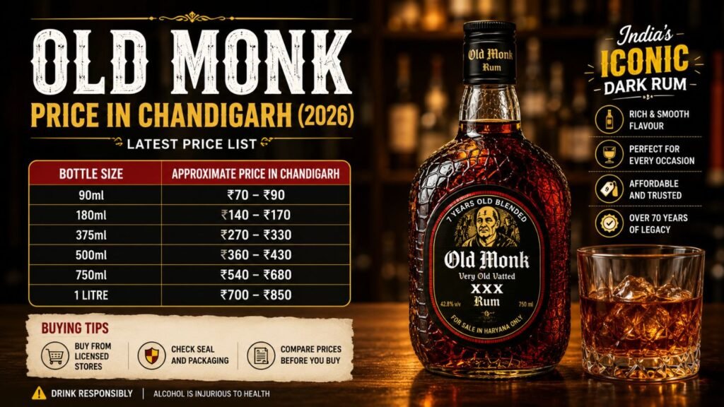 Old Monk Price in Chandigarh 2026